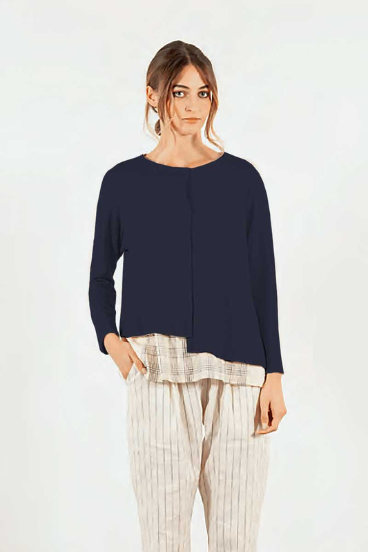 Mama B Crema Cardigan Jumper Blue