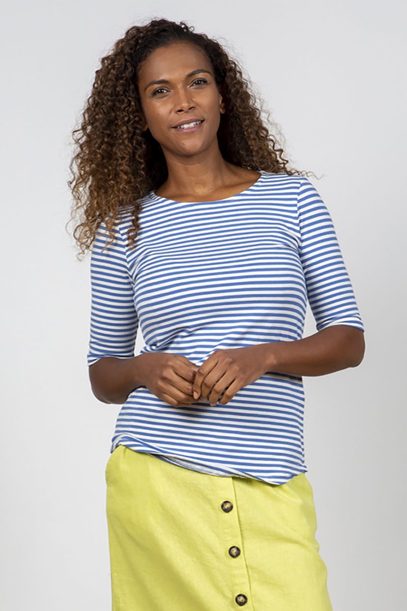 Lily and Me Rockpool Top Cornish Blue Stripe