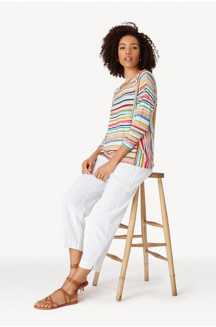 Sahara Multi Colour Stripe Jersey Top