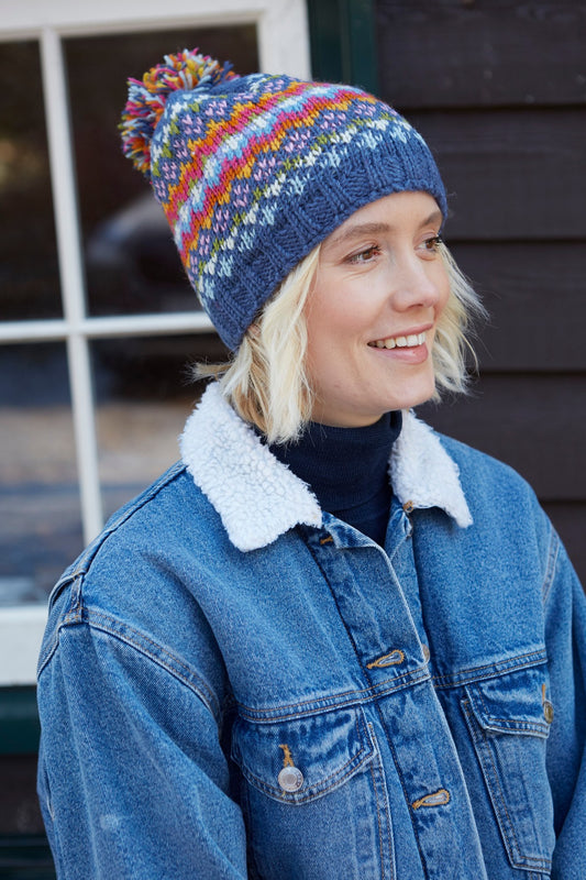Pachamama Clifden Bobble Beanie Denim