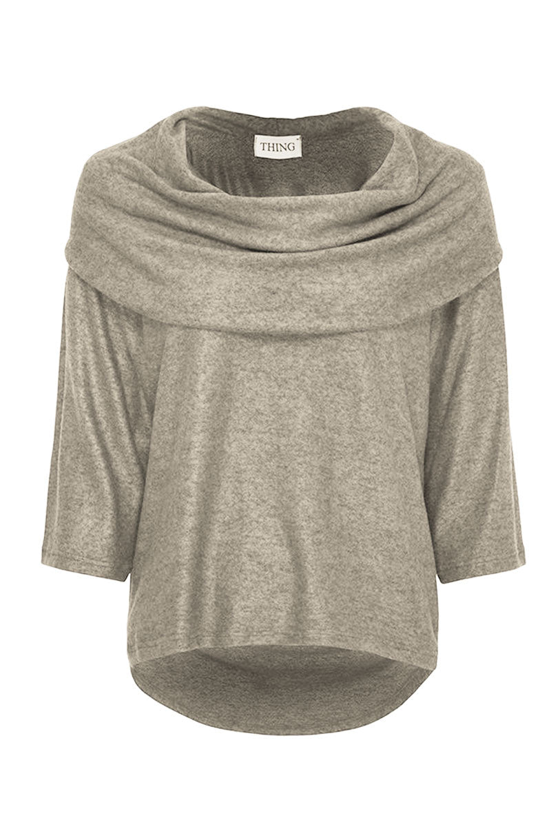 Thing Clothing Super Soft 6692 Cowl Knit Aluminium Grey