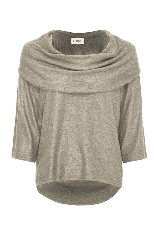 Thing Clothing Super Soft 6692 Cowl Knit Aluminium Grey