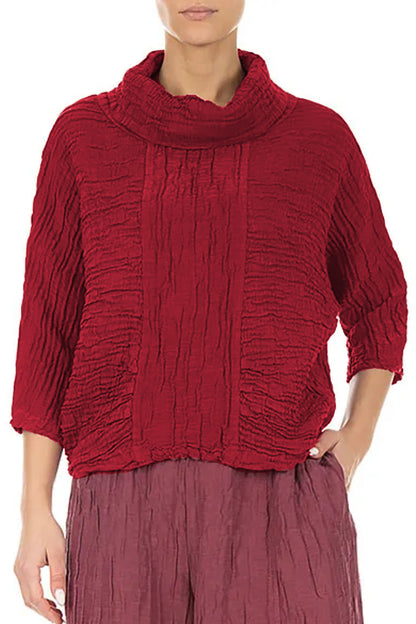 Cowl Neck Crinkled Silk 5403 Blouse