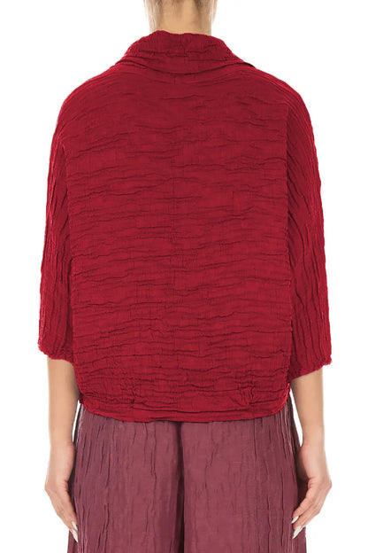 Cowl Neck Crinkled Silk 5403 Blouse