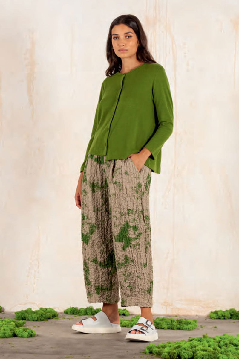 Mama B Crema Cardigan Avocado Green