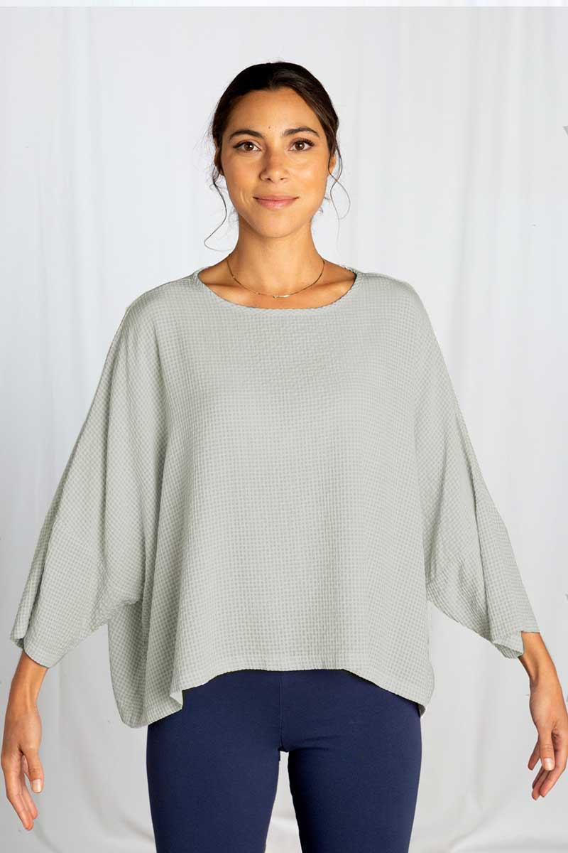 Cut Loose Crinkle Check Crop Top Cathedral