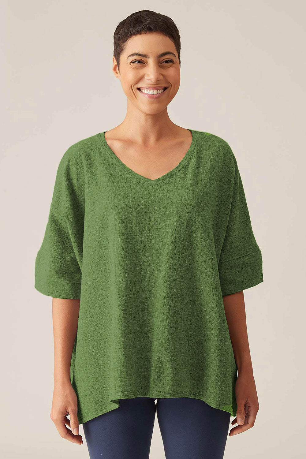 Cut Loose Crosshatch V-Neck Top 