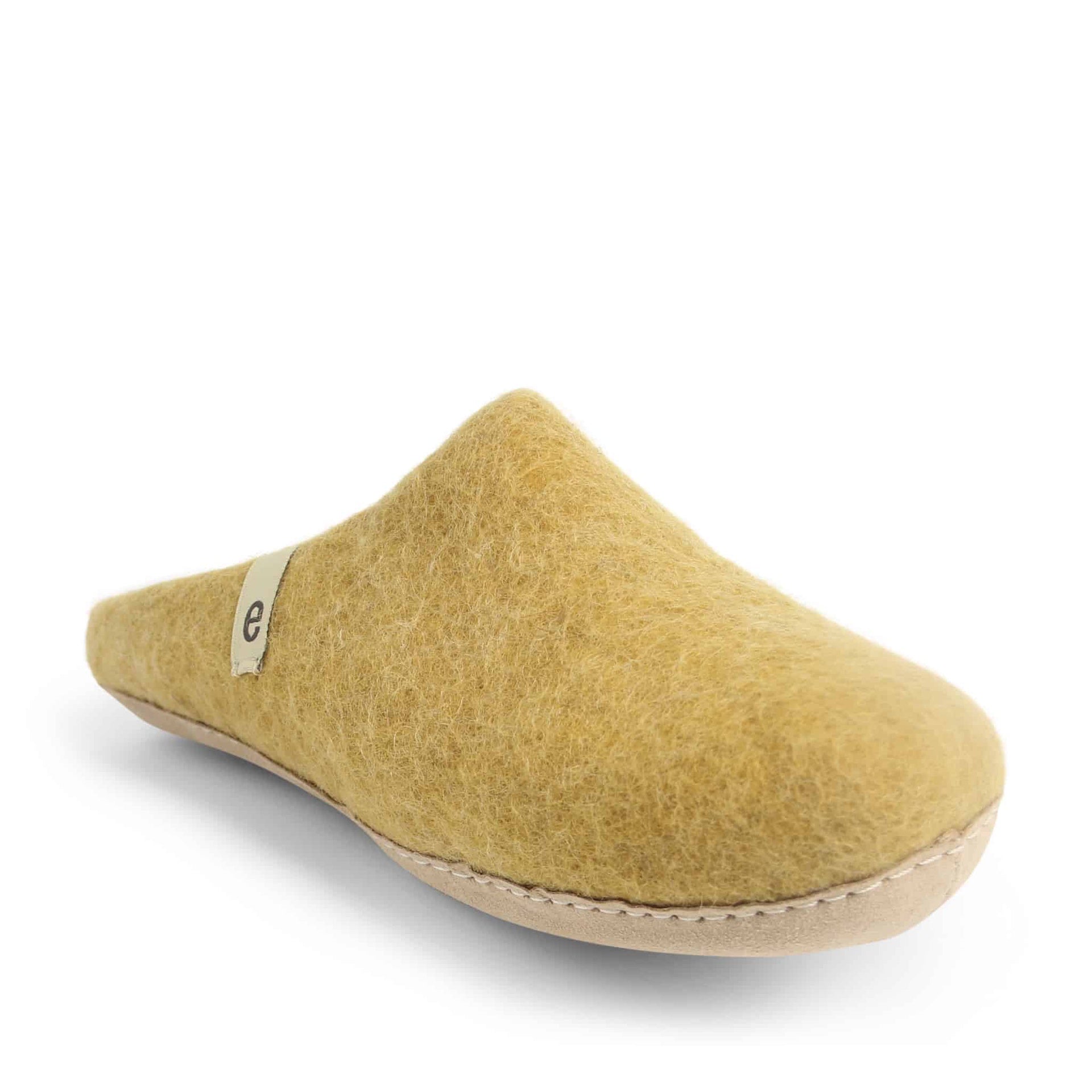 Egos Shoes Merino Wool Slipper Mustard
