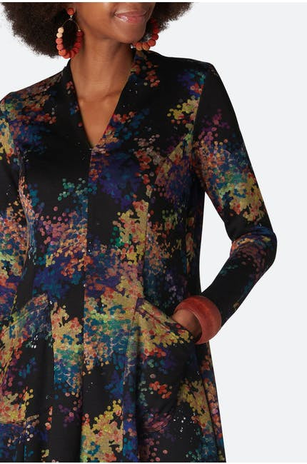 Sahara Colourful Spot Jersey Dress Black