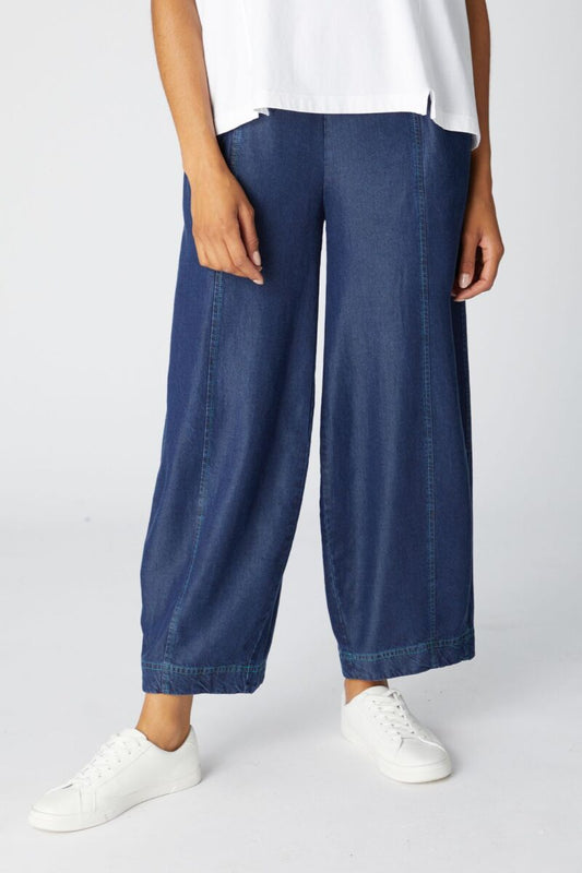Sahara Fluid Denim Bubble Trouser