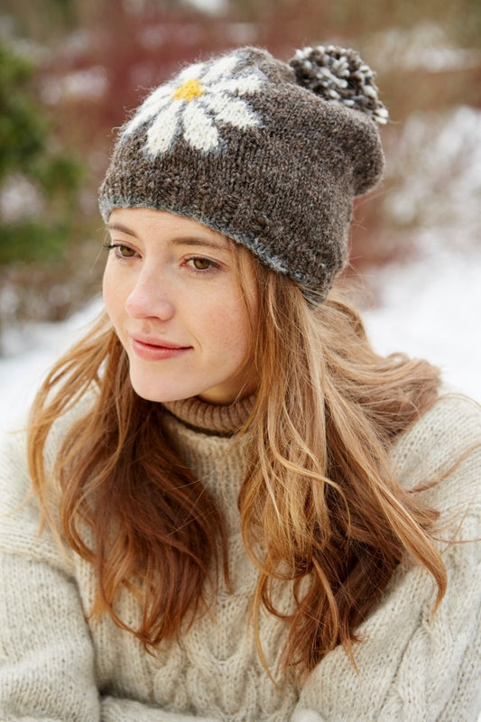 Pachamama Daisy Bobble Beanie Bark