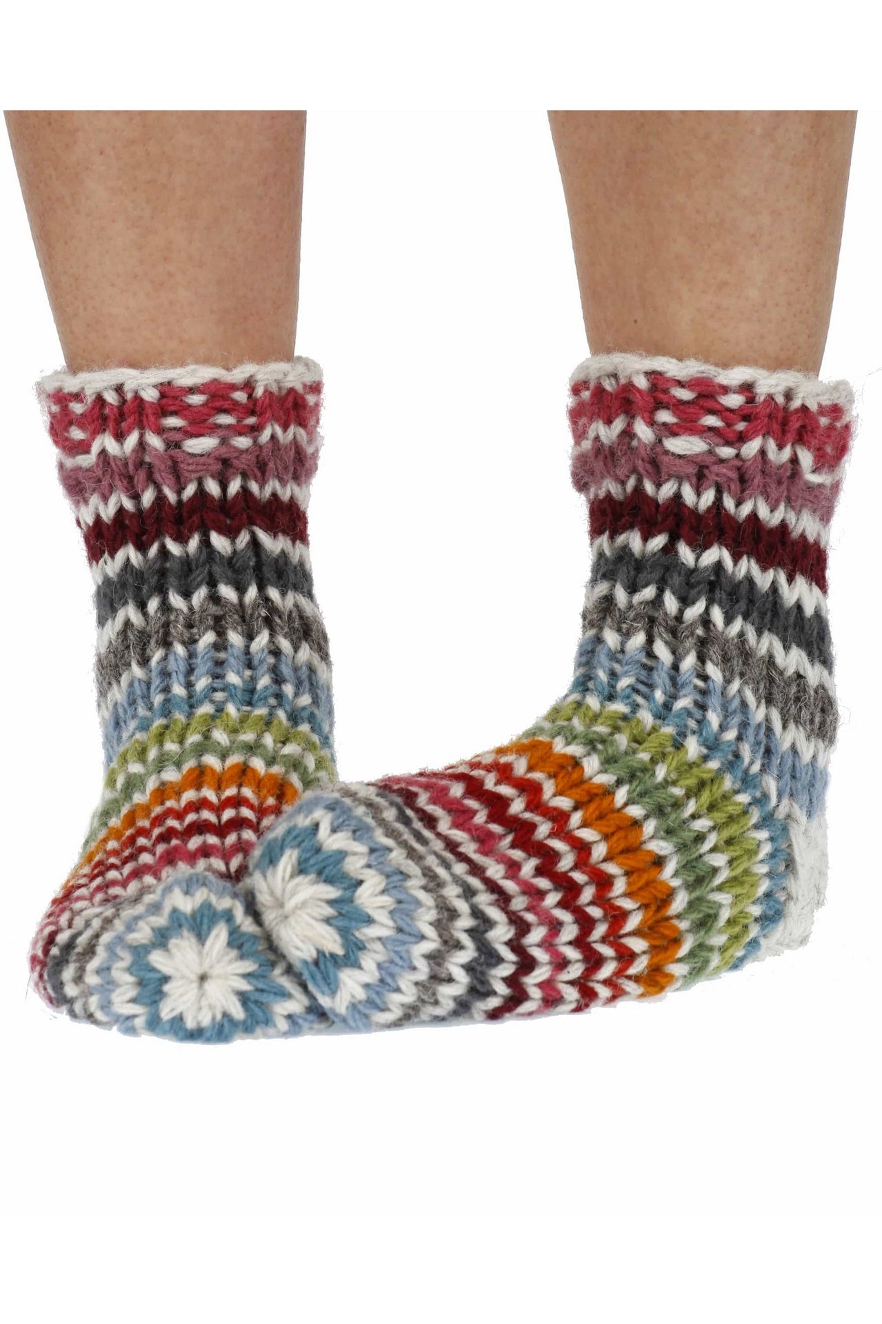 Pachamama Hoxton Stripe Sofa Socks White
