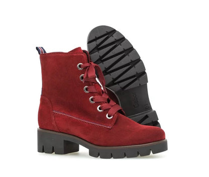 Gabor Shoes Red Lace Detail Boot