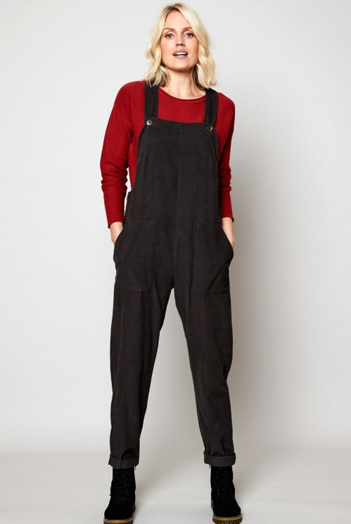 Nomads Plain Needlecord Dungarees Rock