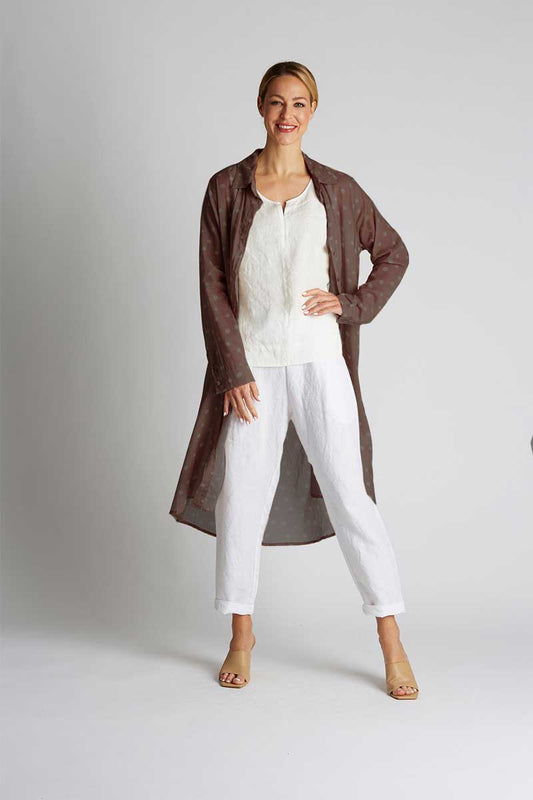 Yellow Label Olive Dots Dusty Coat