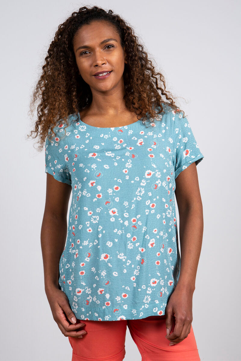 Lily and Me Rose Top Ditsy Seafoam