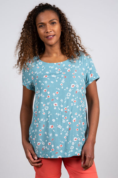 Lily and Me Rose Top Ditsy Seafoam
