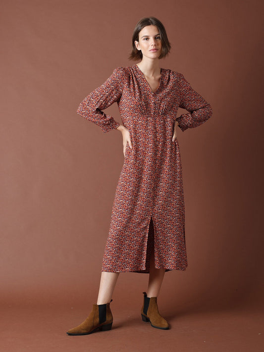 Indi & Cold Orange Floral Dress