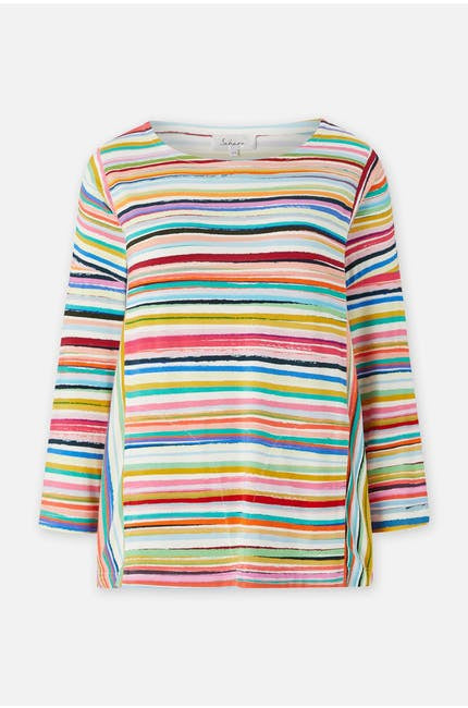 Sahara Multi Colour Stripe Jersey Top