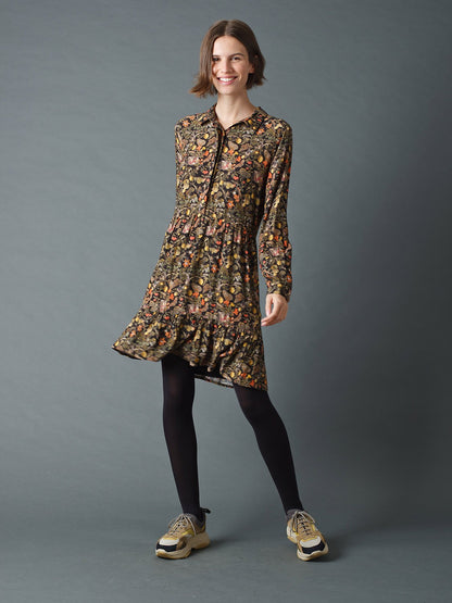 Indi & Cold Eloise Shirt Dress Black