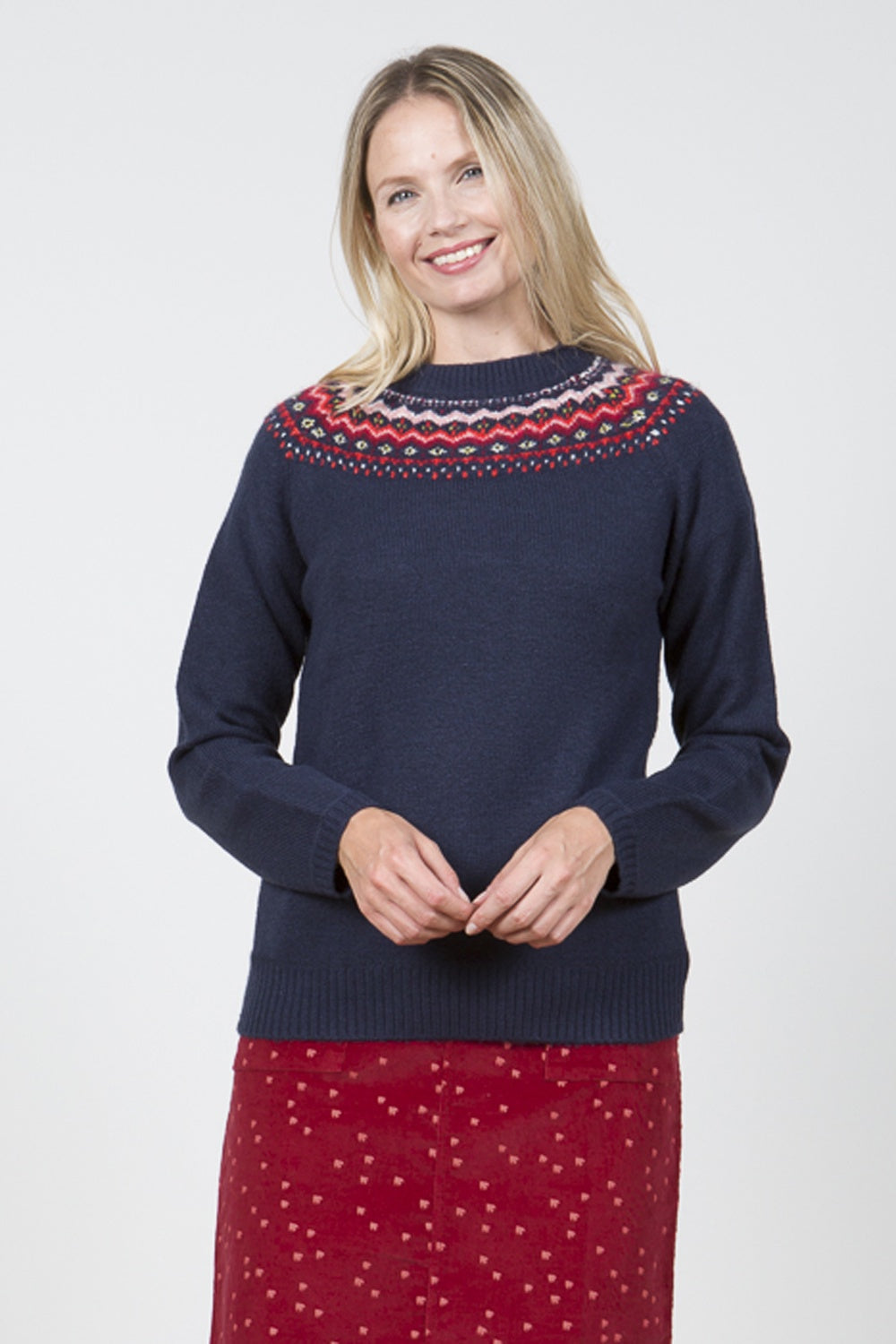 Lily and Me Fairisle Jumper Navy