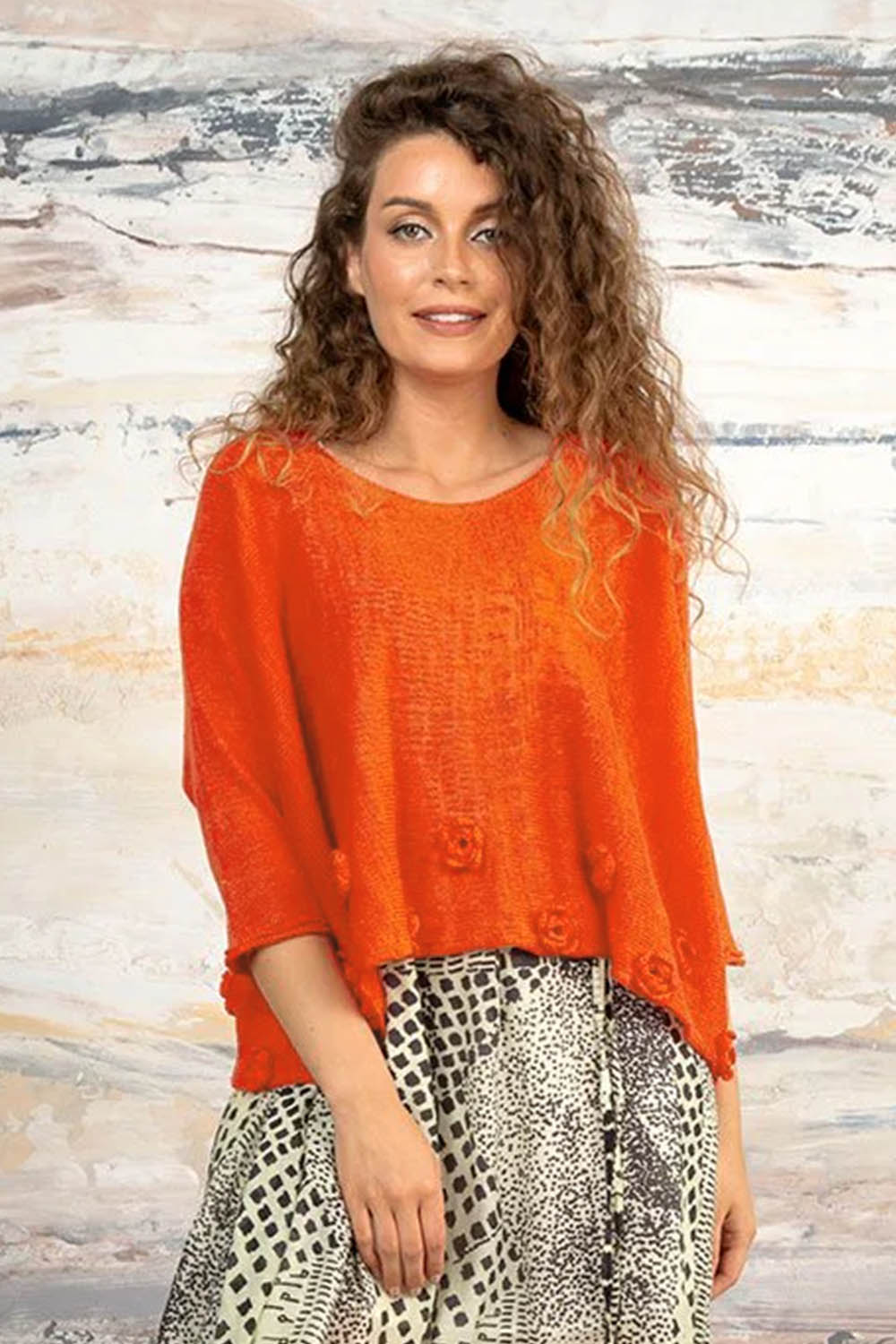 Linen 6645 Flower Jumper