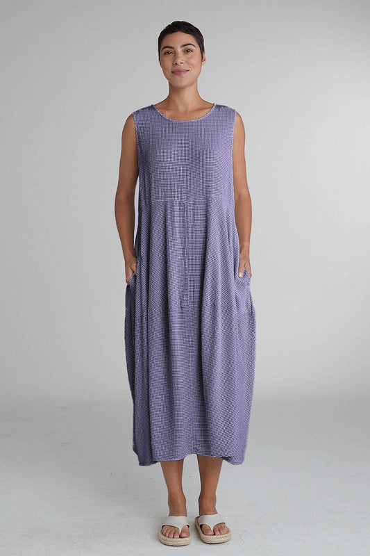 Crinkle Check Bubble Dress