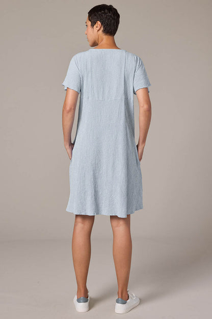 Crinkle Check Swing Dress