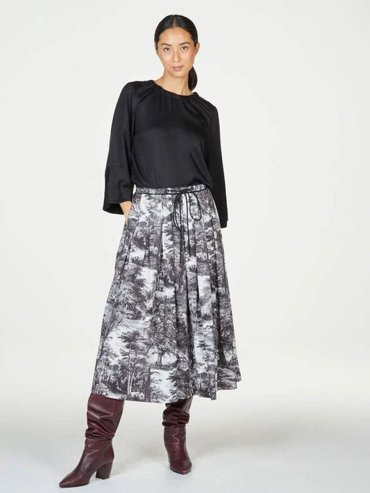 Thought Forestiere Pleat Skirt Black