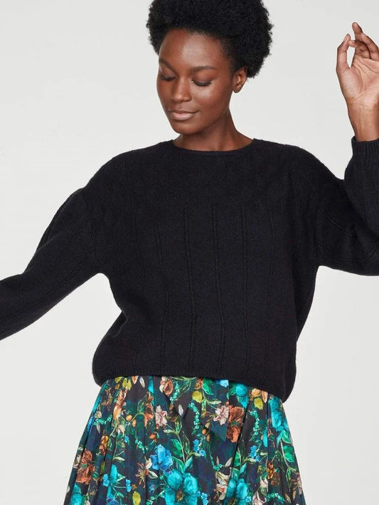 Thought Bennedetta Pointelle Jumper Black