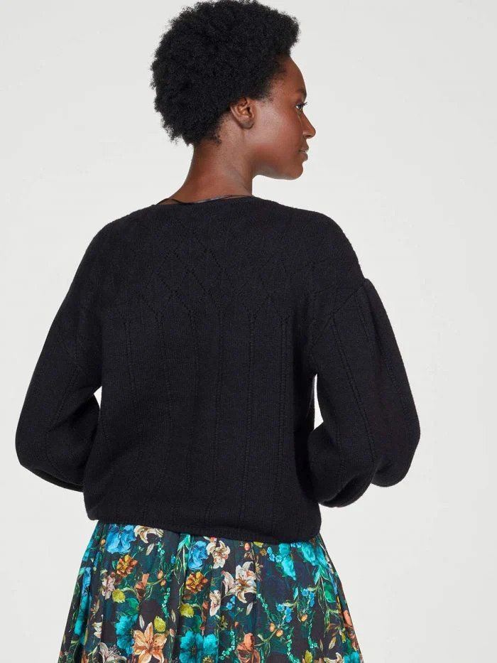 Thought Bennedetta Pointelle Jumper Black