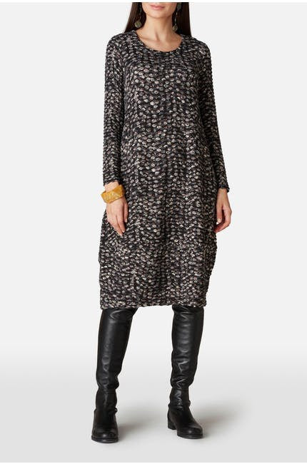 Sahara Wave Dot Jersey Bubble Dress