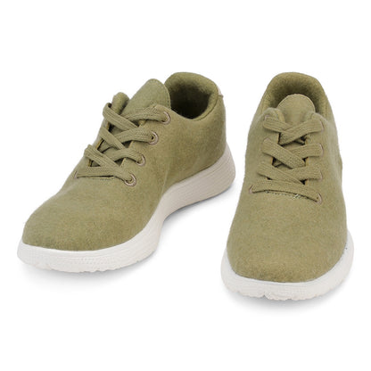 Egos Shoes Merino Wool Sneaker Olive Green