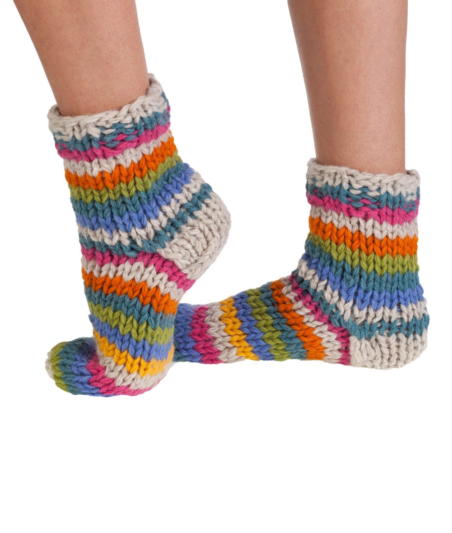 Pachamama Riobama Sofa Socks Oatmeal Stripe