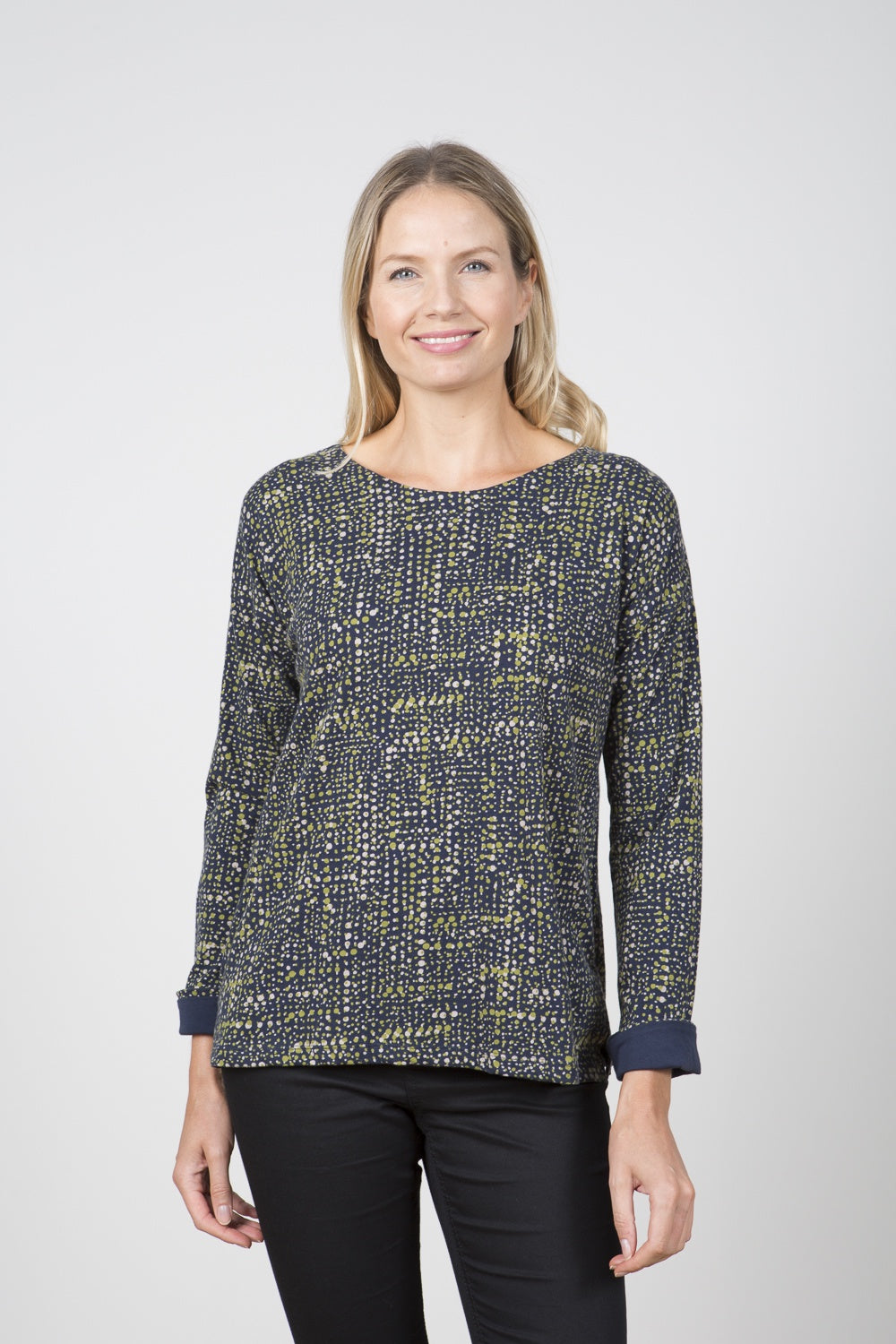 Lily and Me Saturday Tee Dots Navy