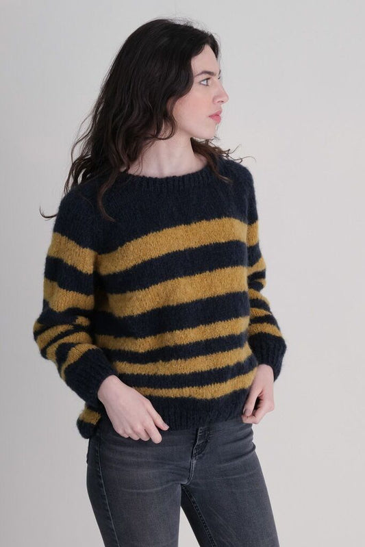 Bibico Force Five Jumper Mustard Stripe Yellow
