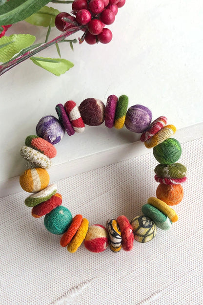 Kantha Button Bracelet