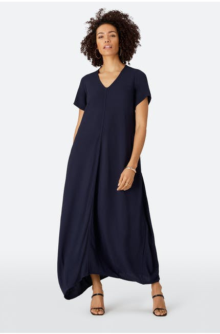 Sahara Crepe Bubble Dress Midnight
