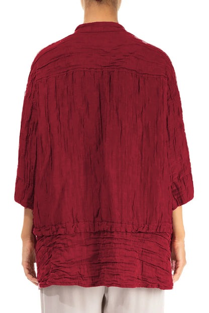 Flared Crinkle Silk 52230 Shirt