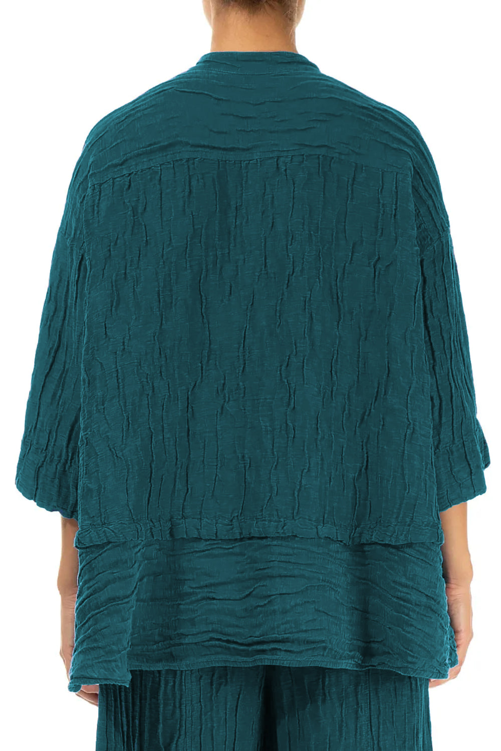 Flared Crinkle Silk 52230 Shirt