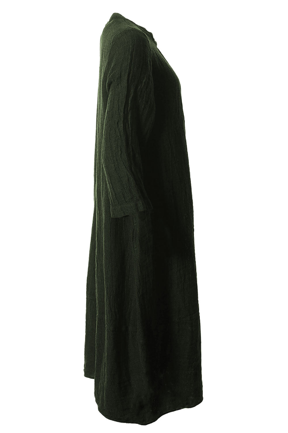 Grizas Front Pleat Woven Linen 91727 Dress Green Green