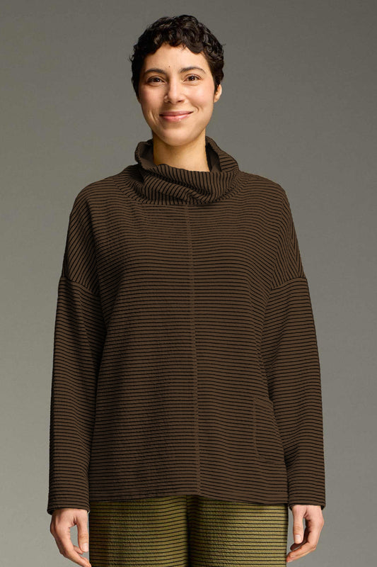 Funnel Double Stripe Pullover
