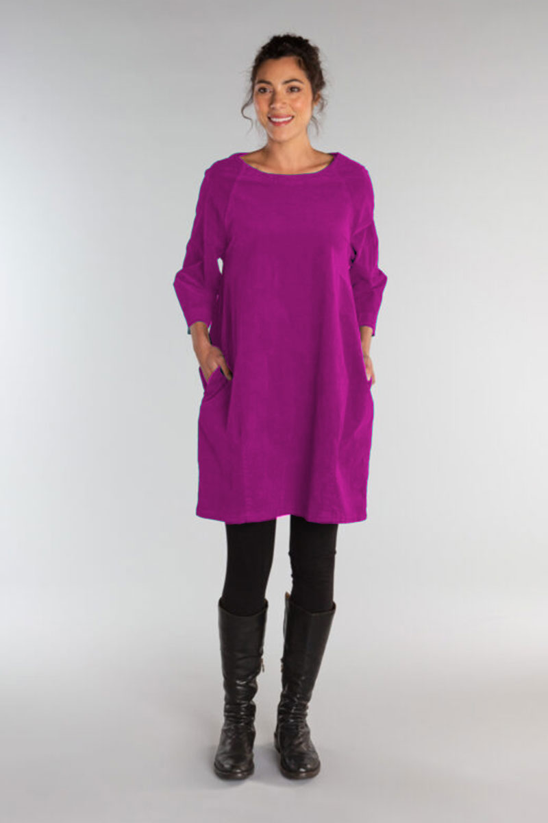 Cut Loose Raglan Mini Cord Dress Gladiola