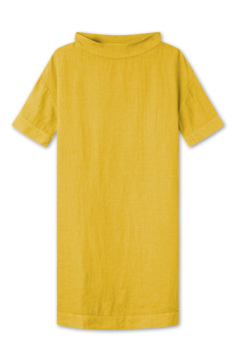 By Basics Easy Collar Dress Grain Yellow