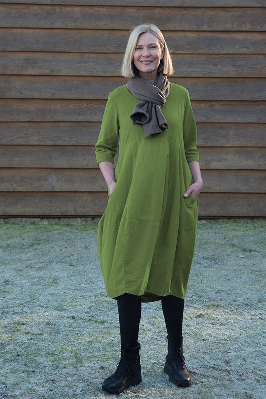 Thing Clothing Cord Bubble 6645 Dress Olive Green