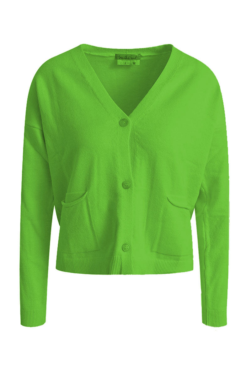 Smith & Soul Ribbed Cardigan Spring Green Green