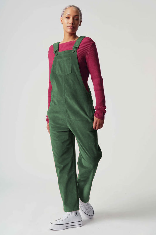Komodo Joy Cord Dungarees Soft Ivy Green