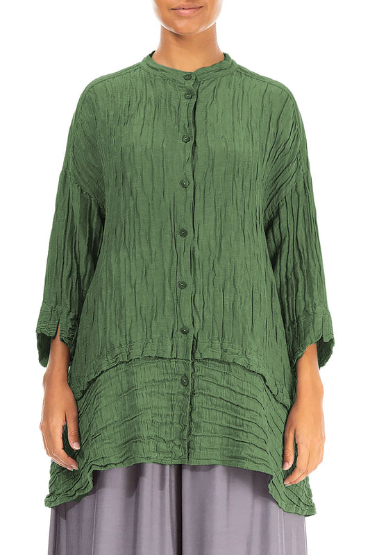 Grizas Flared Crinkle 52230 Shirt Green Green