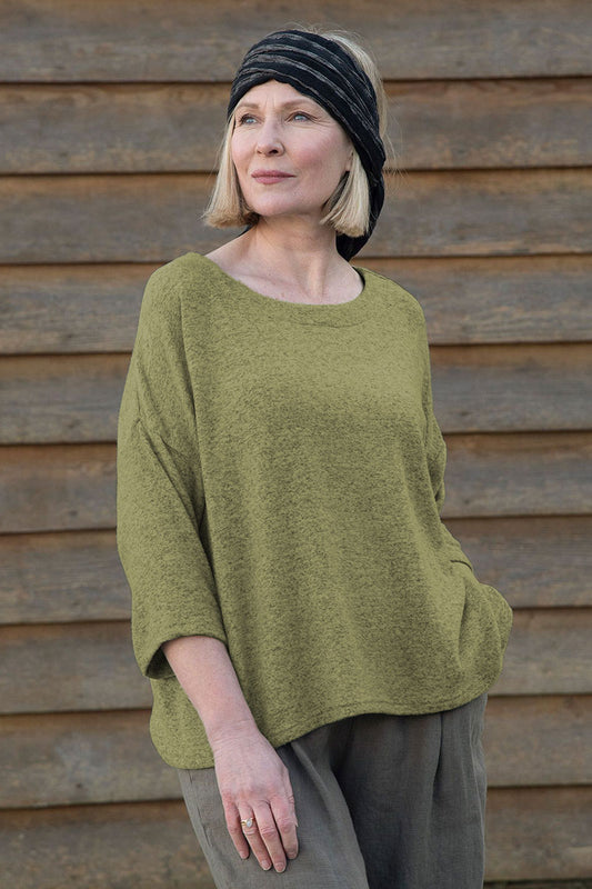 Thing Clothing Super Soft 6691 Knit Jumper Olive Green