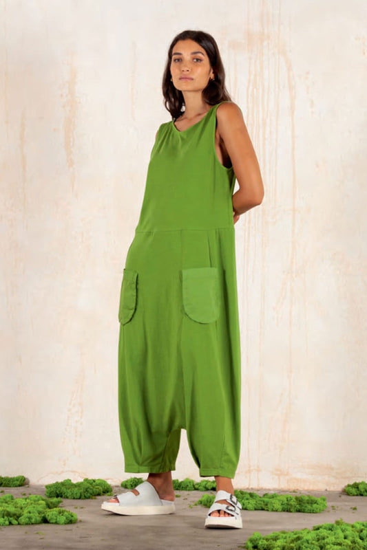 Mama B Van-Gogh Jumpsuit Avocado Green